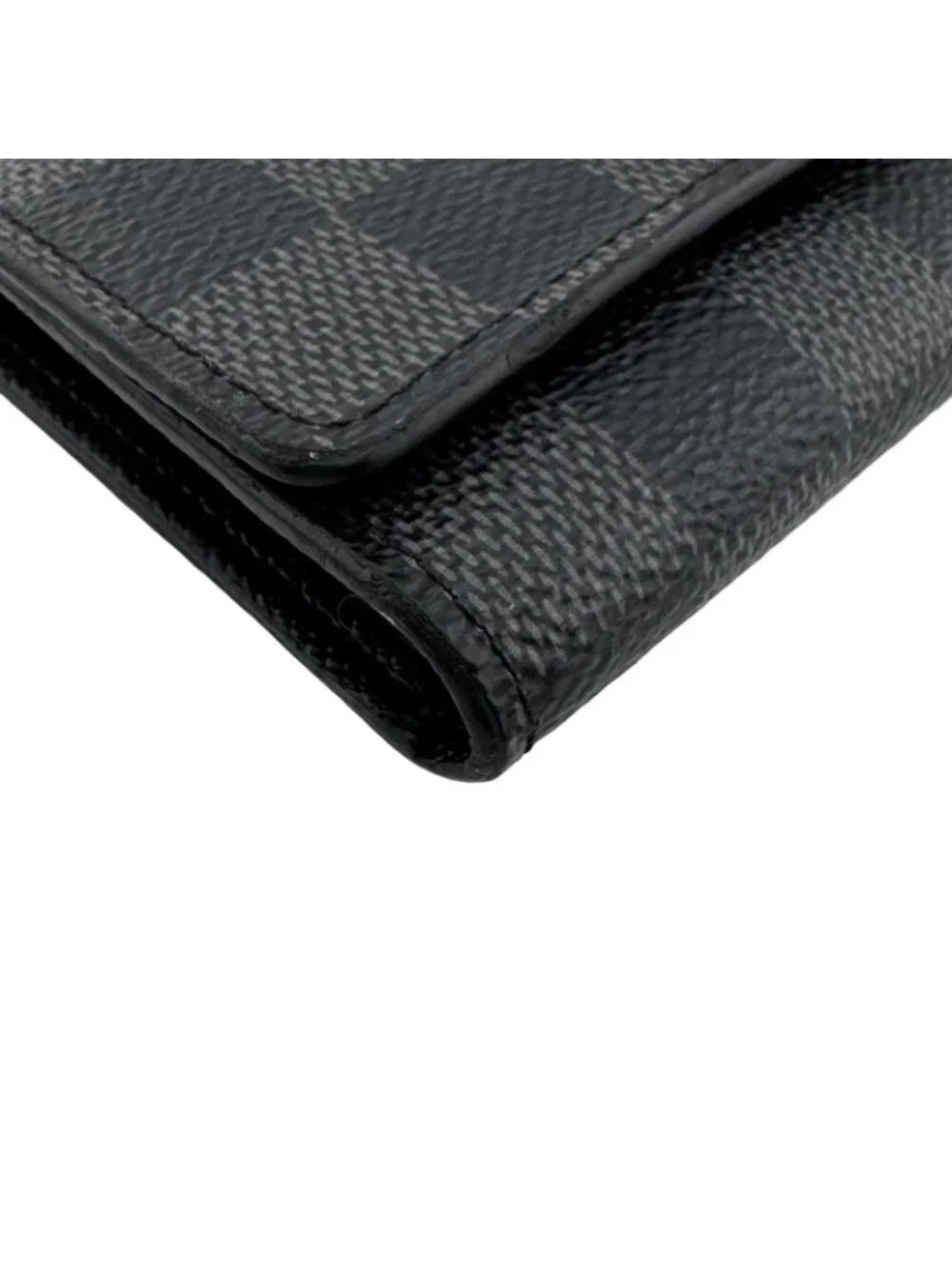 Louis Vuitton Damier Graphite Multicles 6 Key Case Black Leather Key Holder